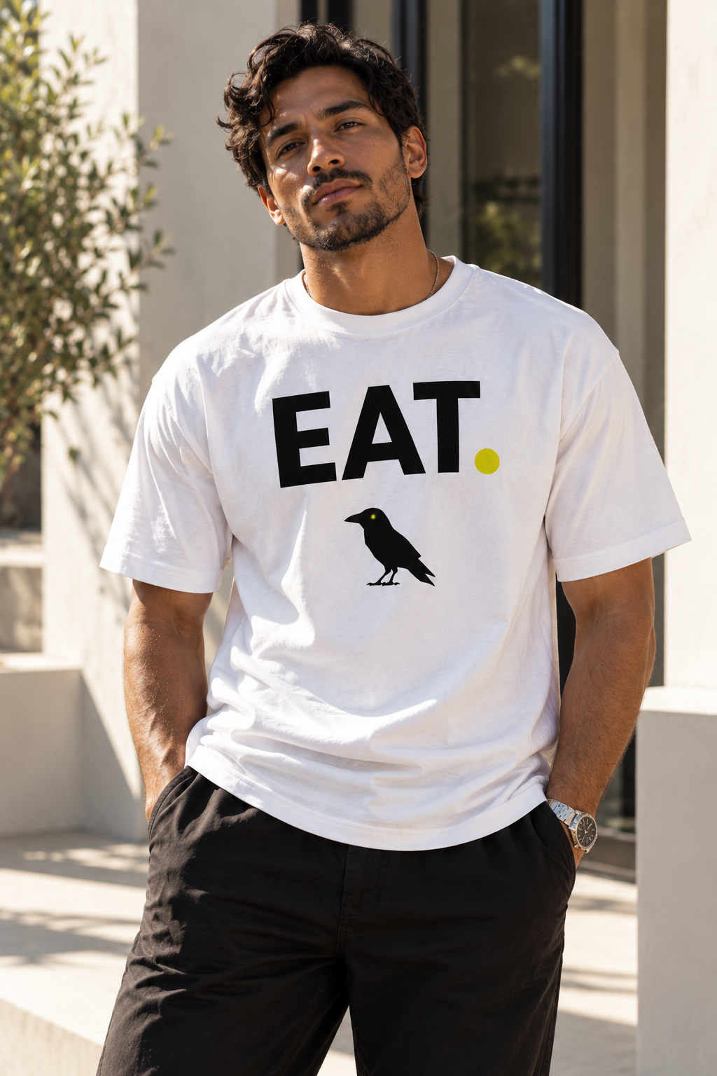 EAT. CROW. Unisex Crow Graphic T-Shirt | Inspirational Rebirth Tee