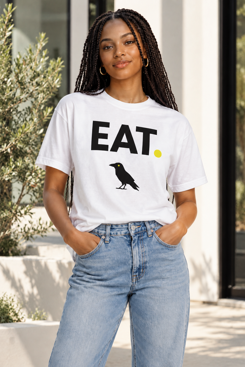 EAT. CROW. Unisex Crow Graphic T-Shirt | Inspirational Rebirth Tee