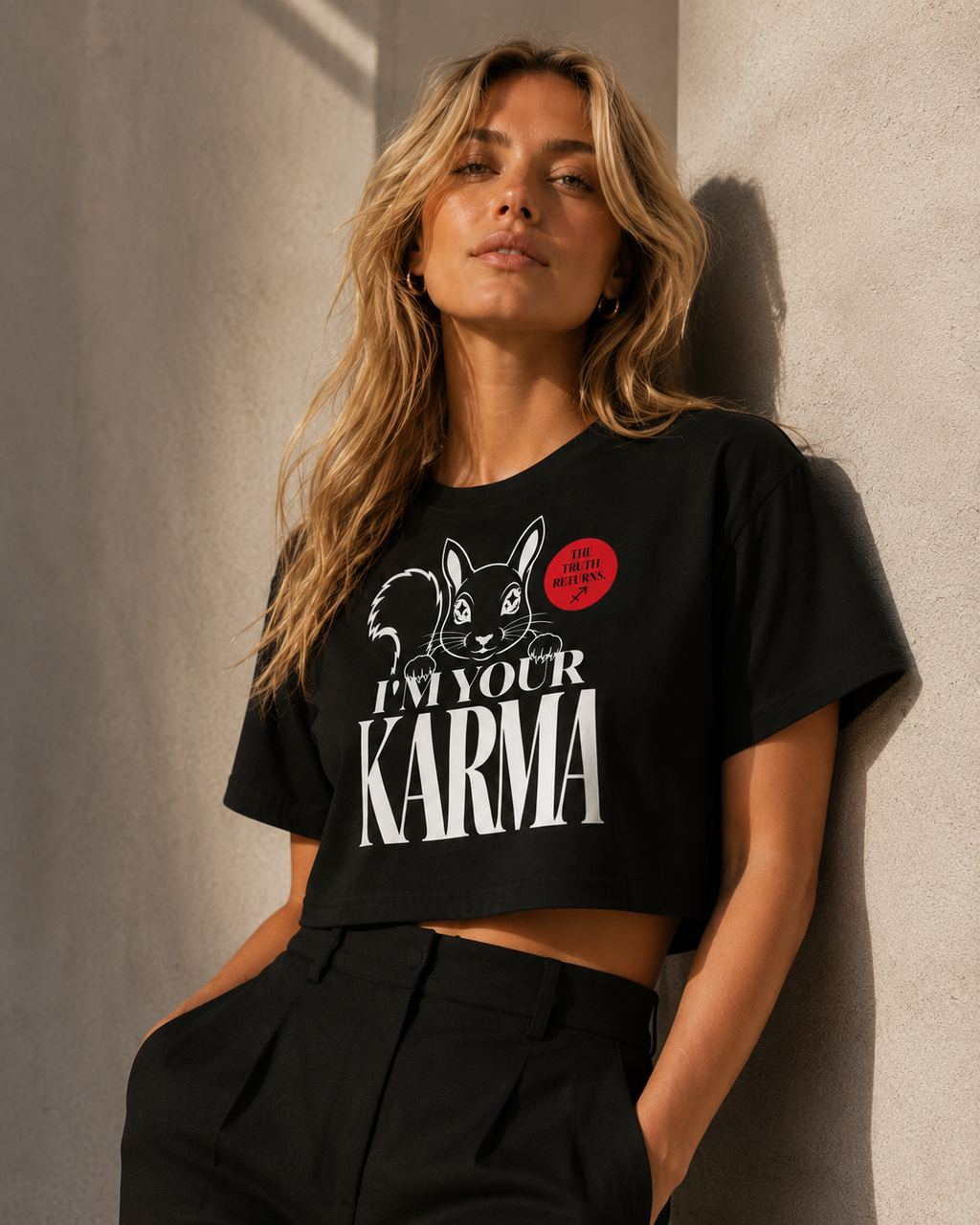 SQUIRREL KARMA Women’s Crop Top