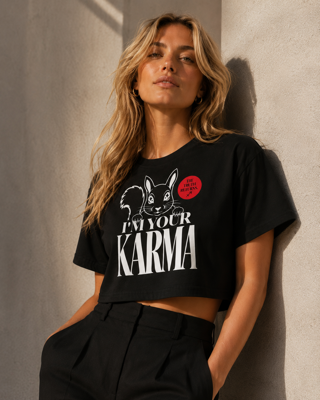 SQUIRREL KARMA Women’s Crop Top