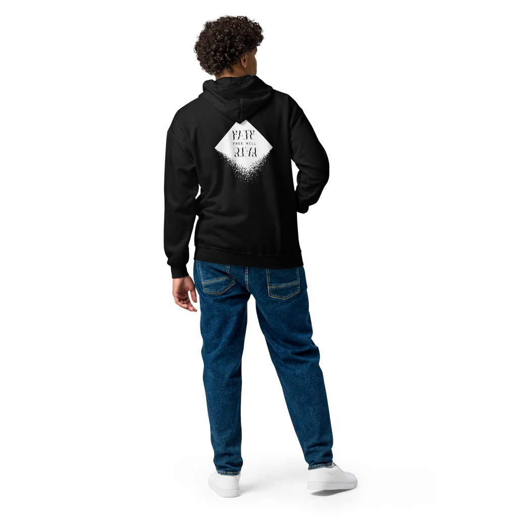 DIAMOND Unisex Heavy Blend Zip Hoodie (White)