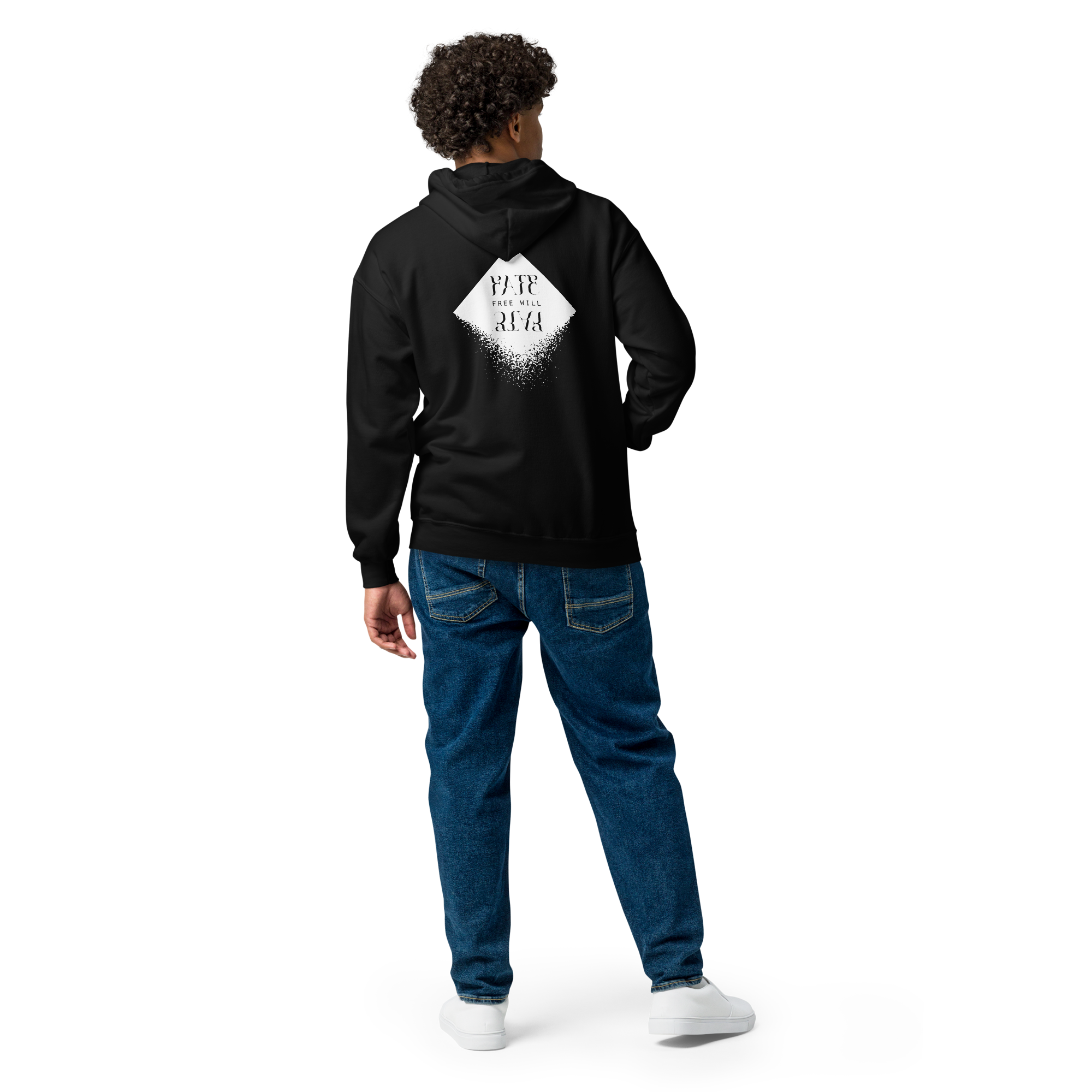 DIAMOND Unisex Heavy Blend Zip Hoodie (White)