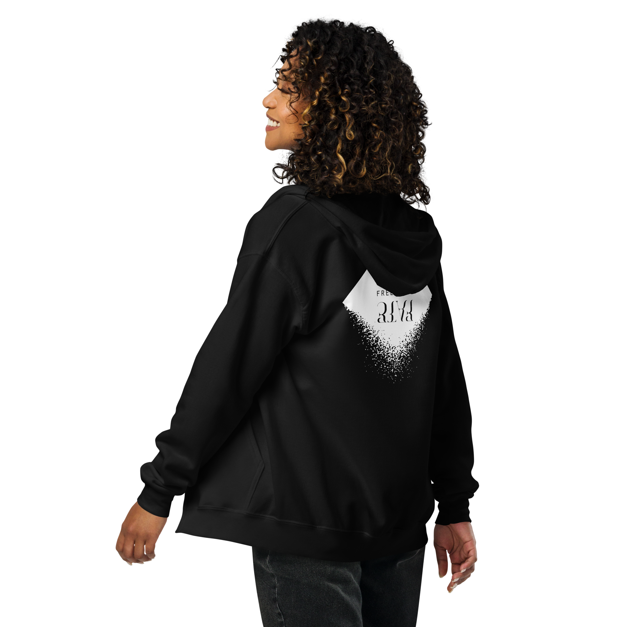DIAMOND Unisex Heavy Blend Zip Hoodie (White)