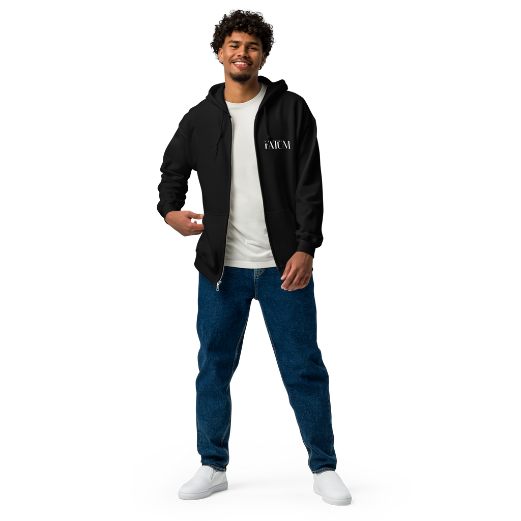 DIAMOND Unisex Heavy Blend Zip Hoodie (White)