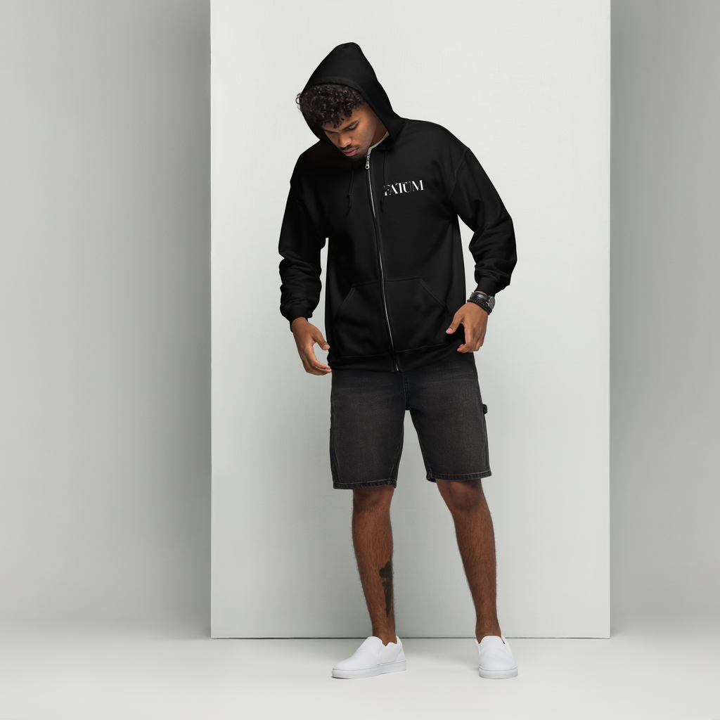 DIAMOND Unisex Heavy Blend Zip Hoodie (White)