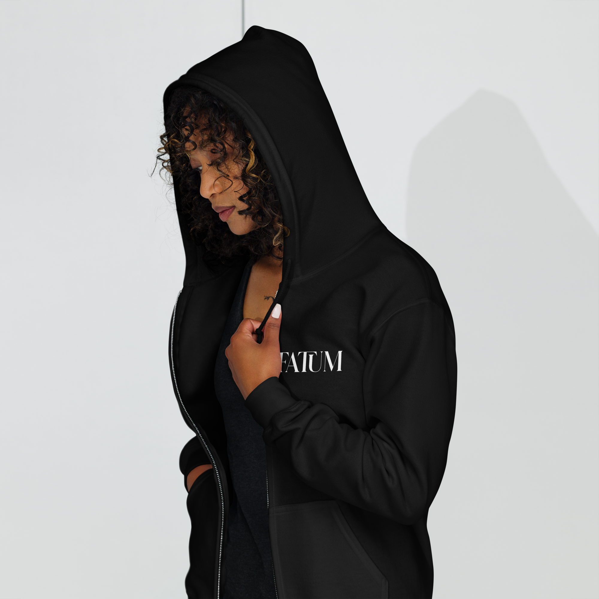 DIAMOND Unisex Heavy Blend Zip Hoodie (White)