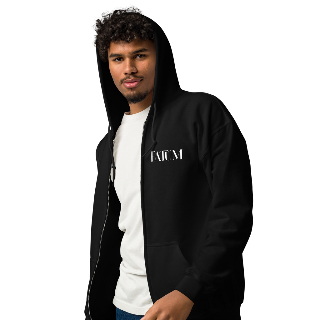 DIAMOND Unisex Heavy Blend Zip Hoodie (White)