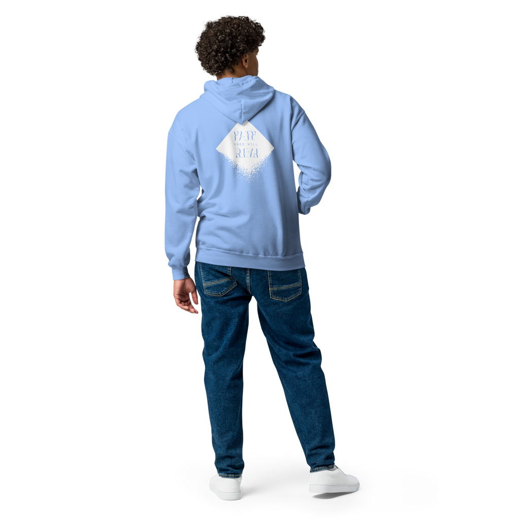 DIAMOND Unisex Heavy Blend Zip Hoodie (White)