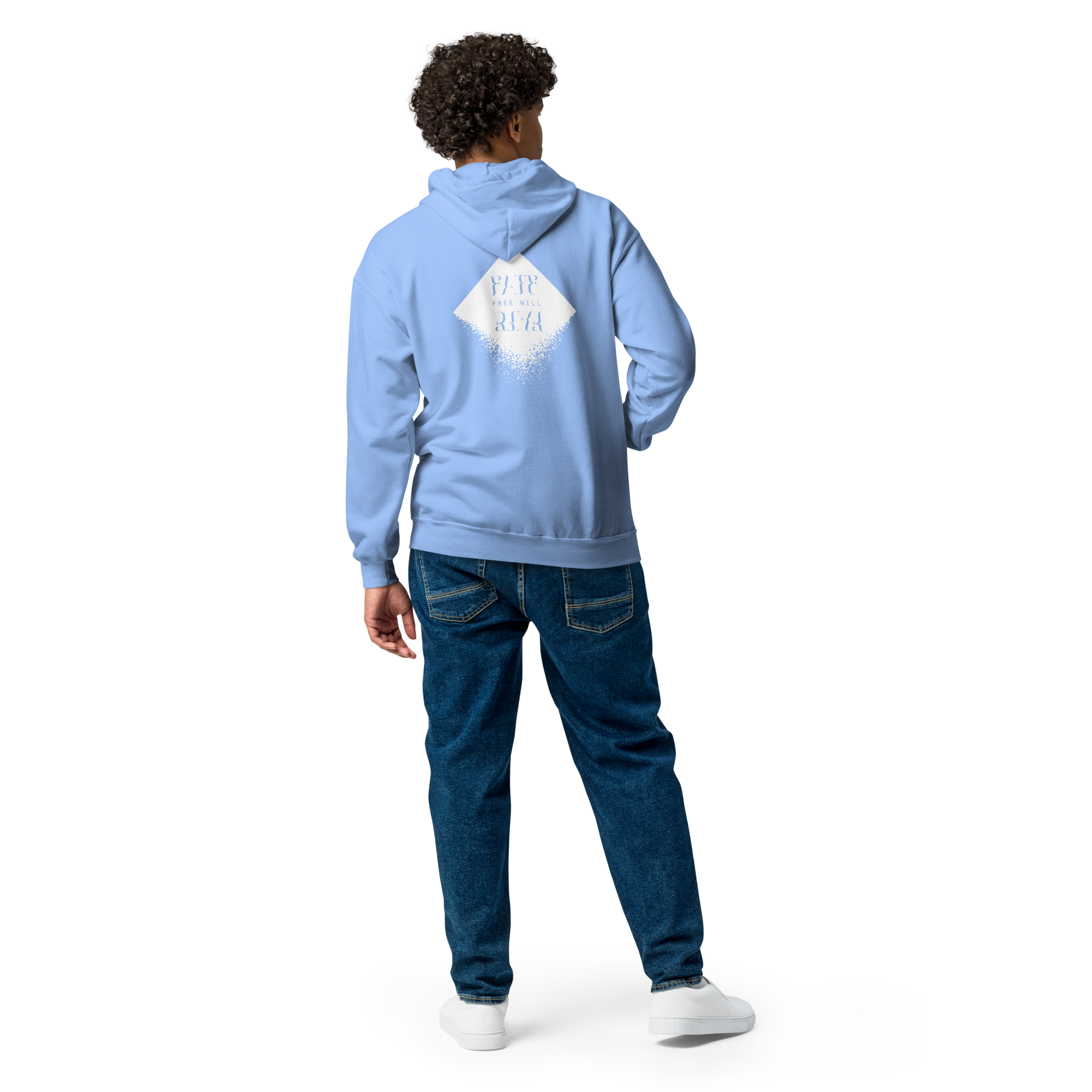 DIAMOND Unisex Heavy Blend Zip Hoodie (White)