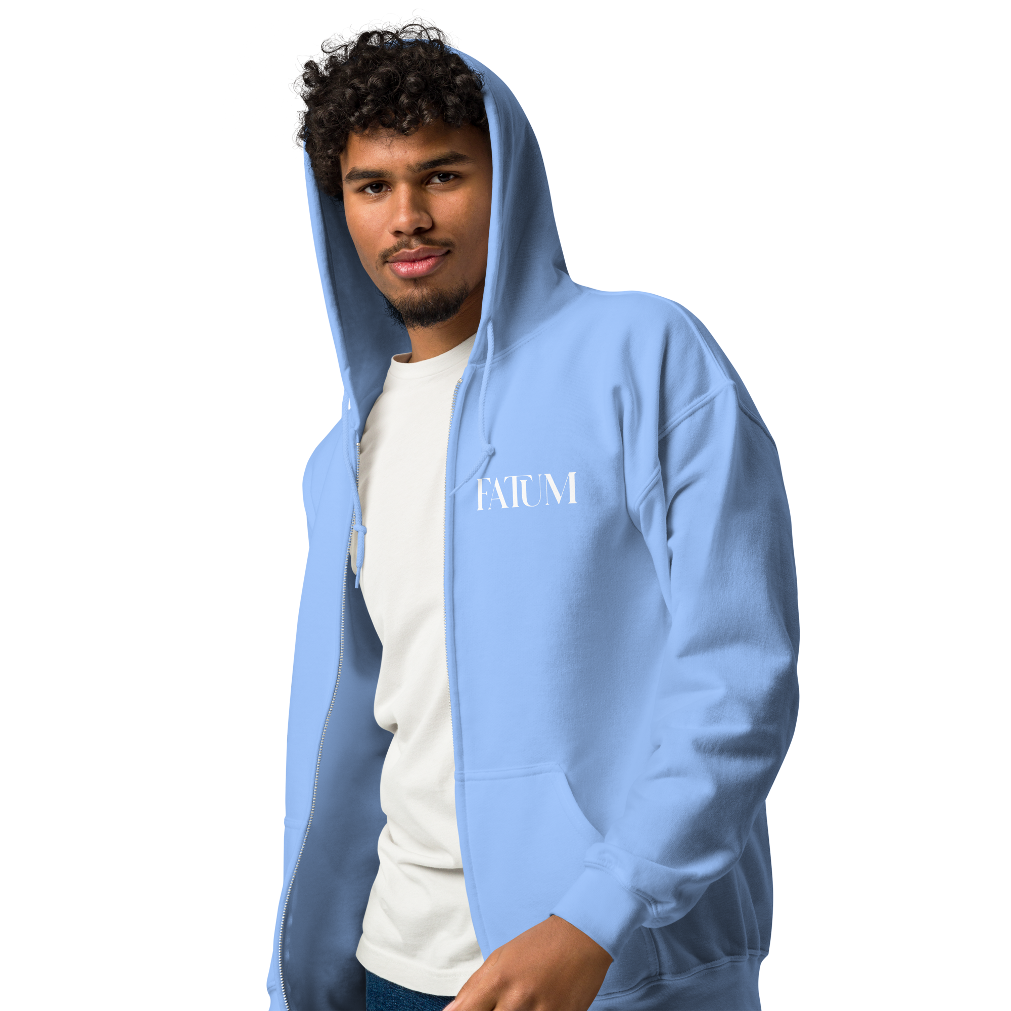 DIAMOND Unisex Heavy Blend Zip Hoodie (White)