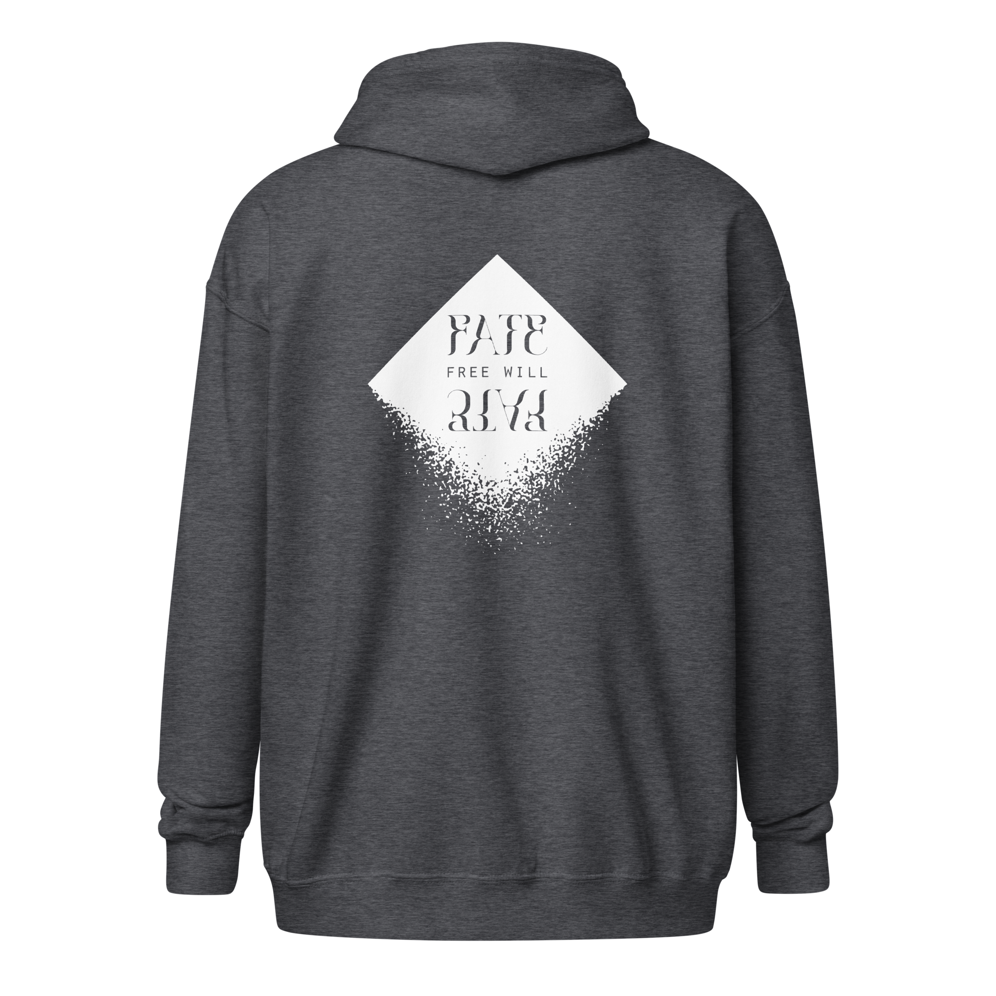 DIAMOND Unisex Heavy Blend Zip Hoodie (White)