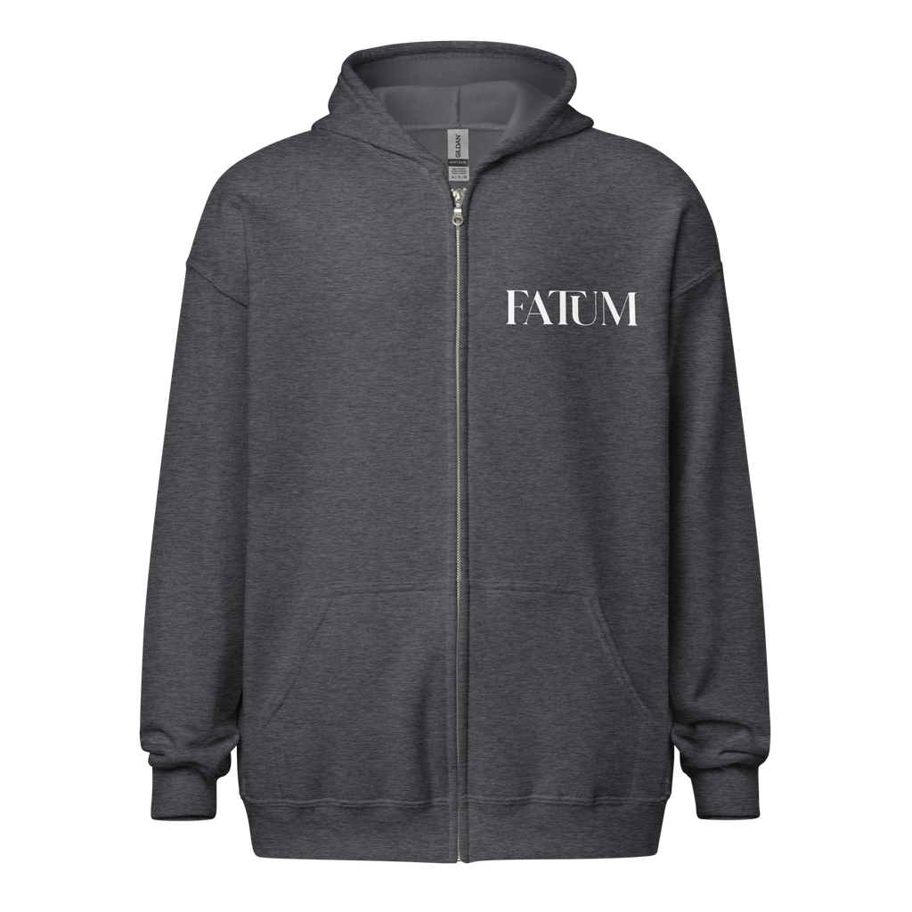 DIAMOND Unisex Heavy Blend Zip Hoodie (White)