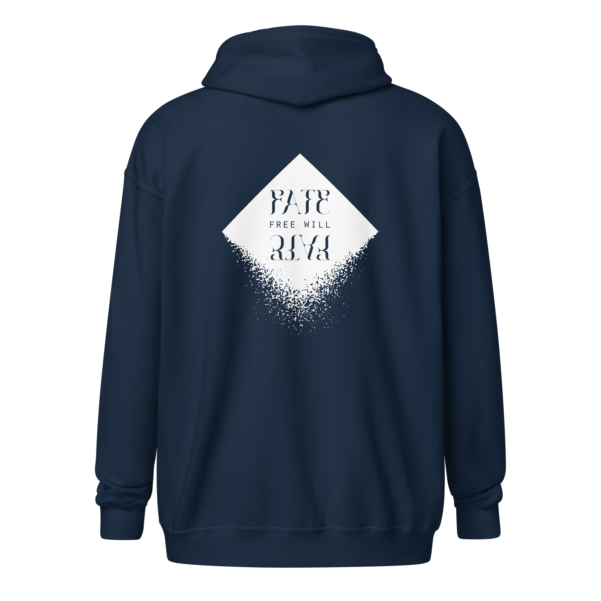 DIAMOND Unisex Heavy Blend Zip Hoodie (White)
