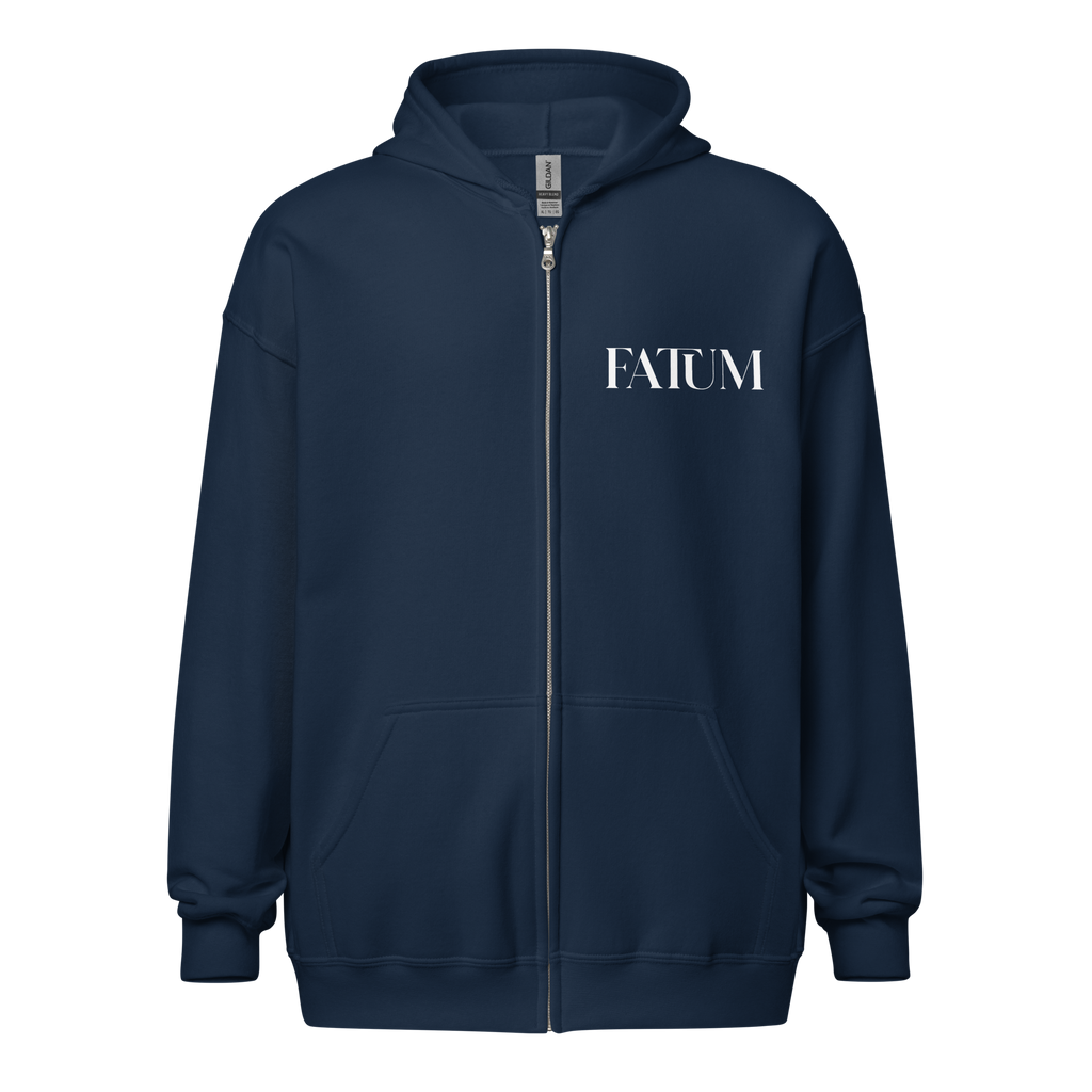 DIAMOND Unisex Heavy Blend Zip Hoodie (White)