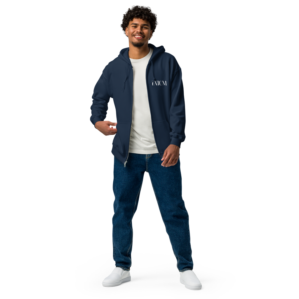 DIAMOND Unisex Heavy Blend Zip Hoodie (White)