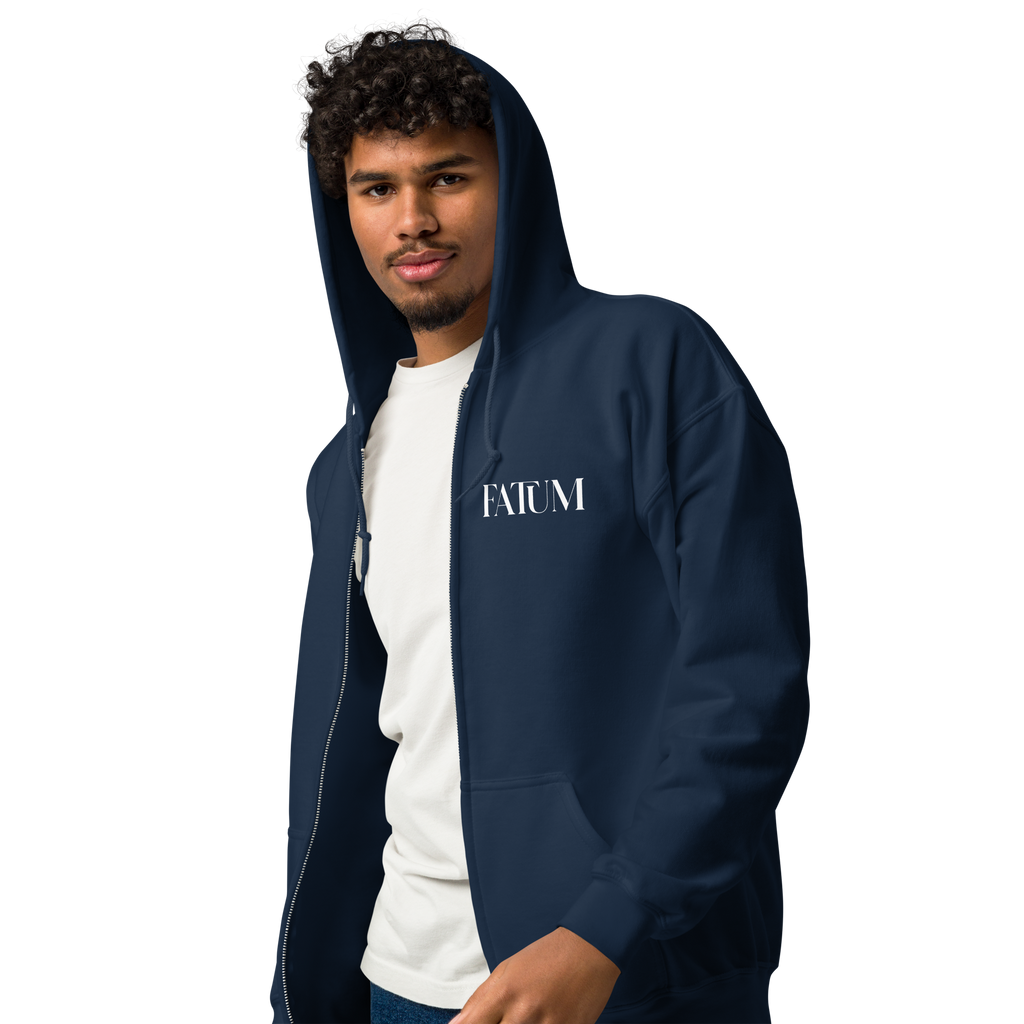 DIAMOND Unisex Heavy Blend Zip Hoodie (White)