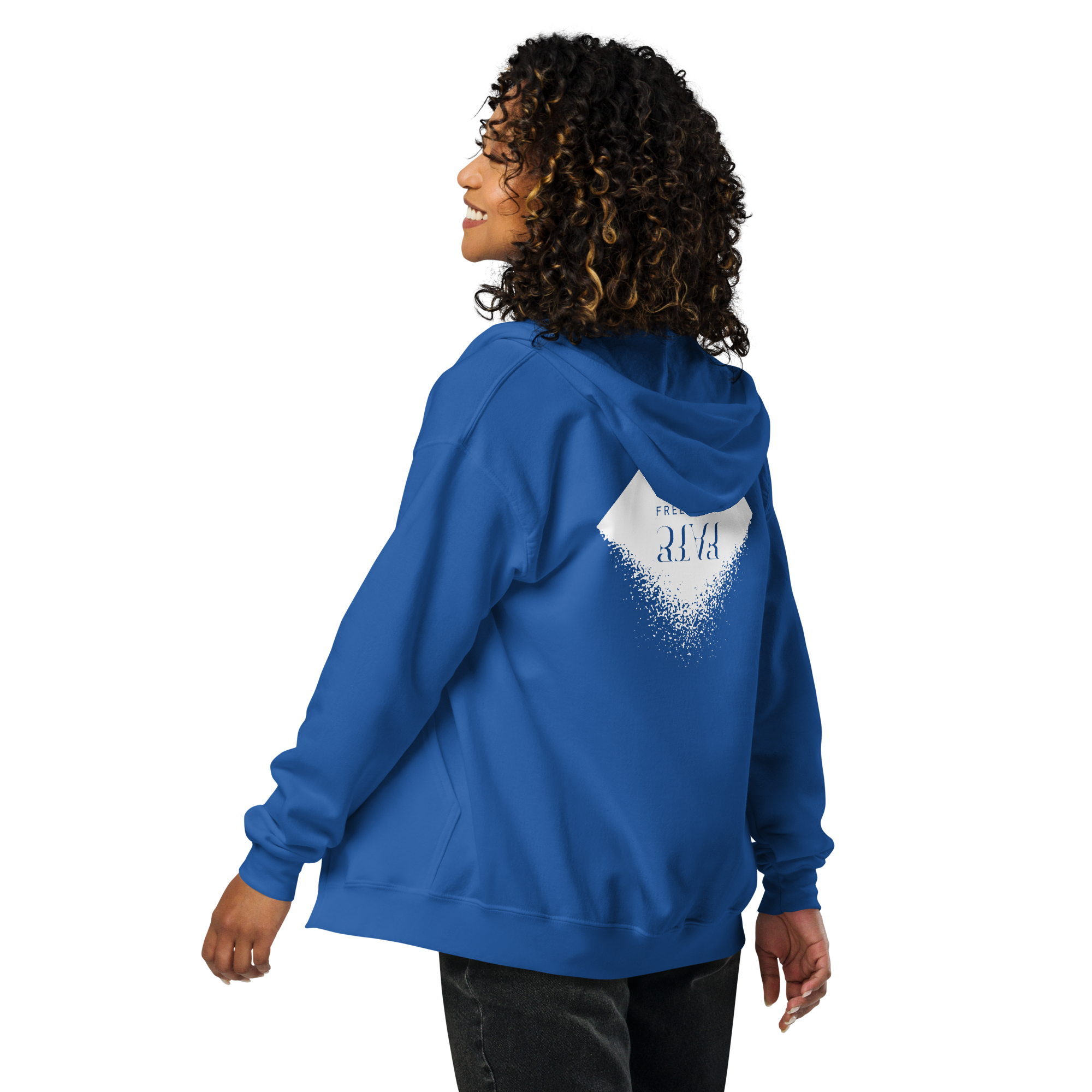 DIAMOND Unisex Heavy Blend Zip Hoodie (White)