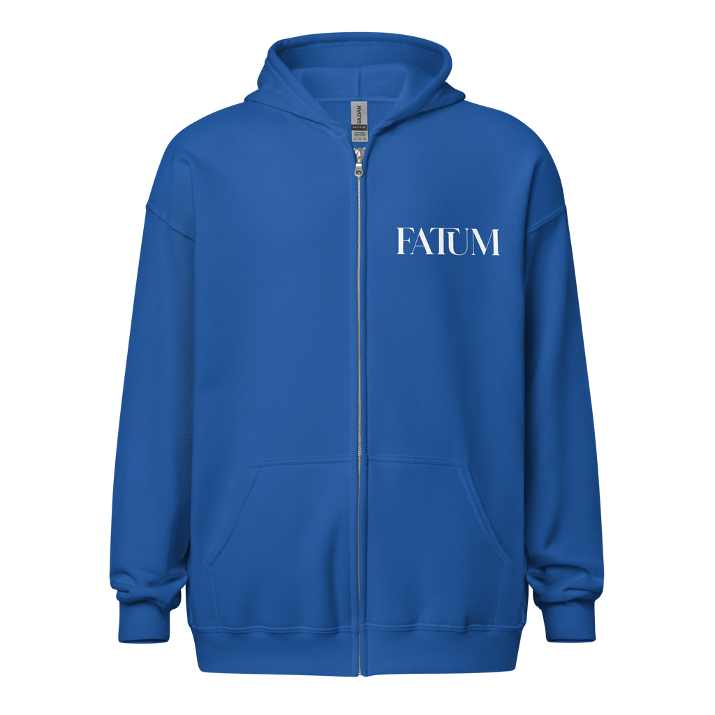 DIAMOND Unisex Heavy Blend Zip Hoodie (White)