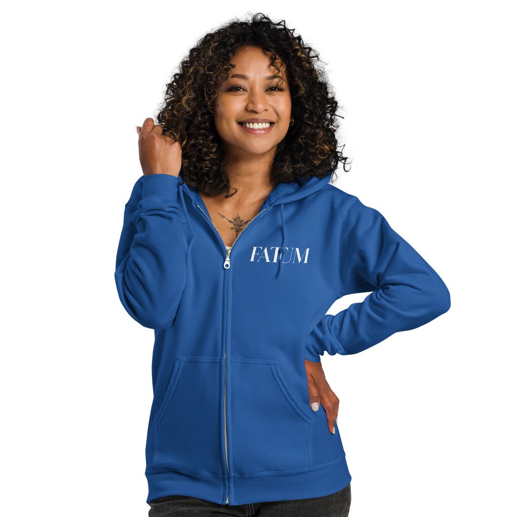 DIAMOND Unisex Heavy Blend Zip Hoodie (White)