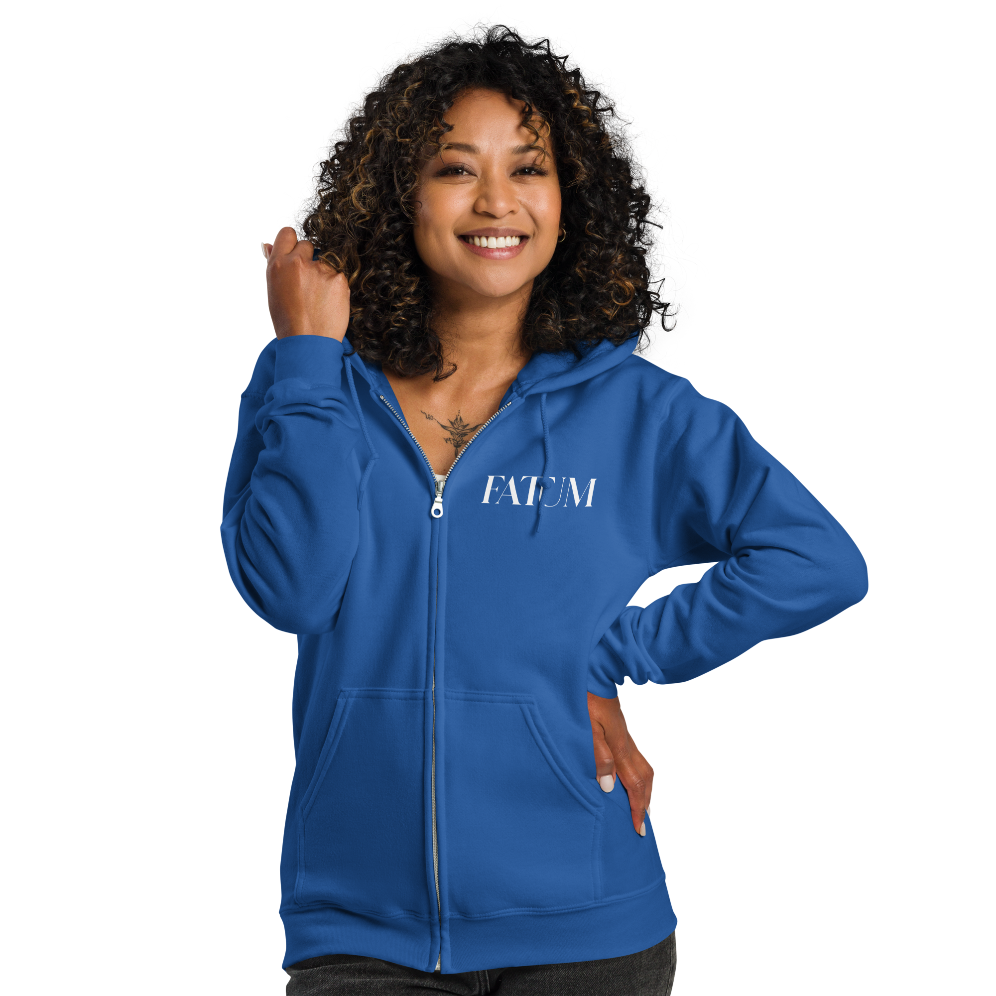 DIAMOND Unisex Heavy Blend Zip Hoodie (White)