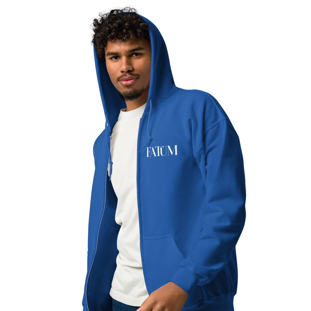 DIAMOND Unisex Heavy Blend Zip Hoodie (White)