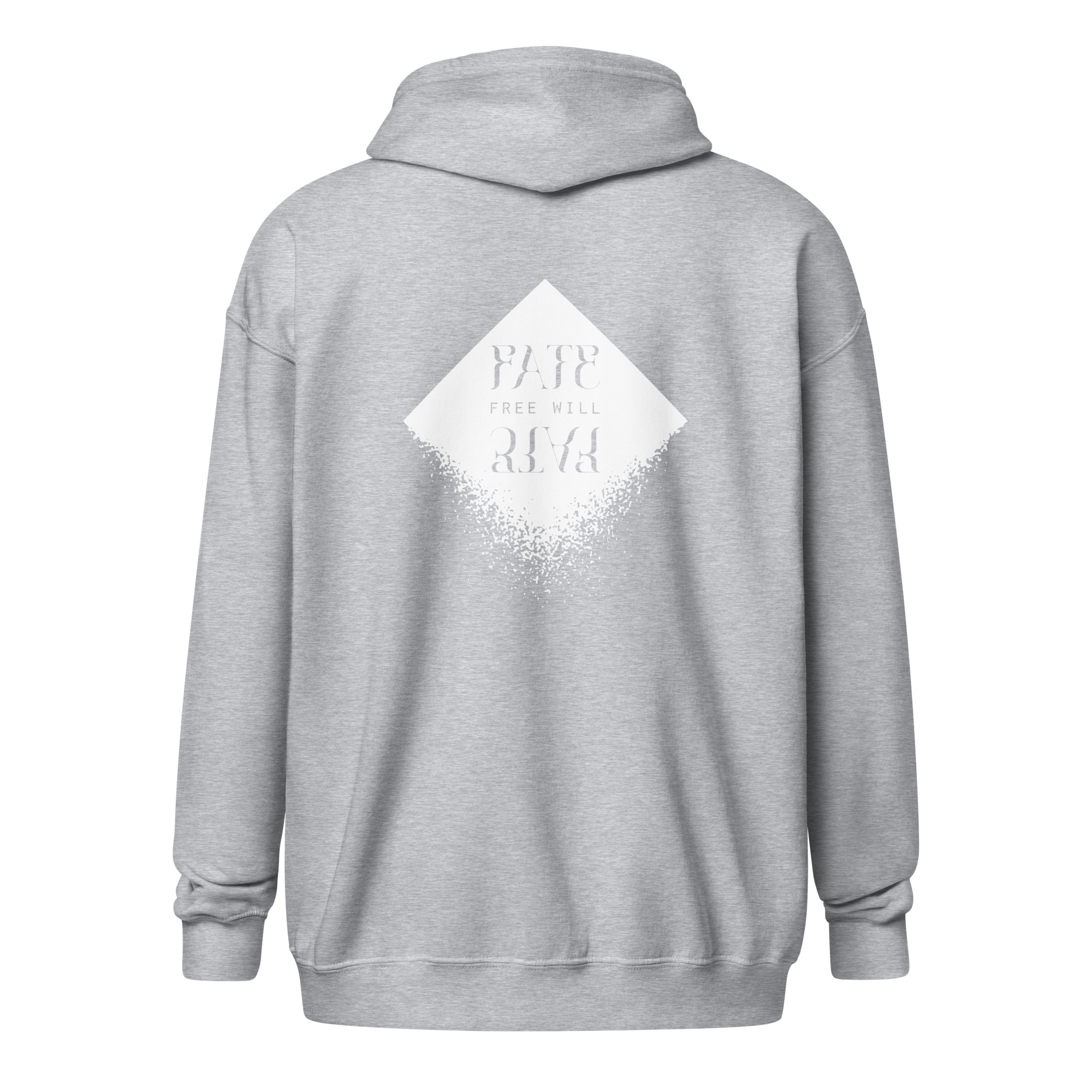 DIAMOND Unisex Heavy Blend Zip Hoodie (White)