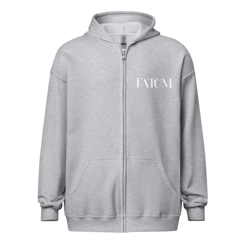DIAMOND Unisex Heavy Blend Zip Hoodie (White)