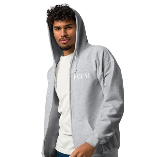 DIAMOND Unisex Heavy Blend Zip Hoodie (White)