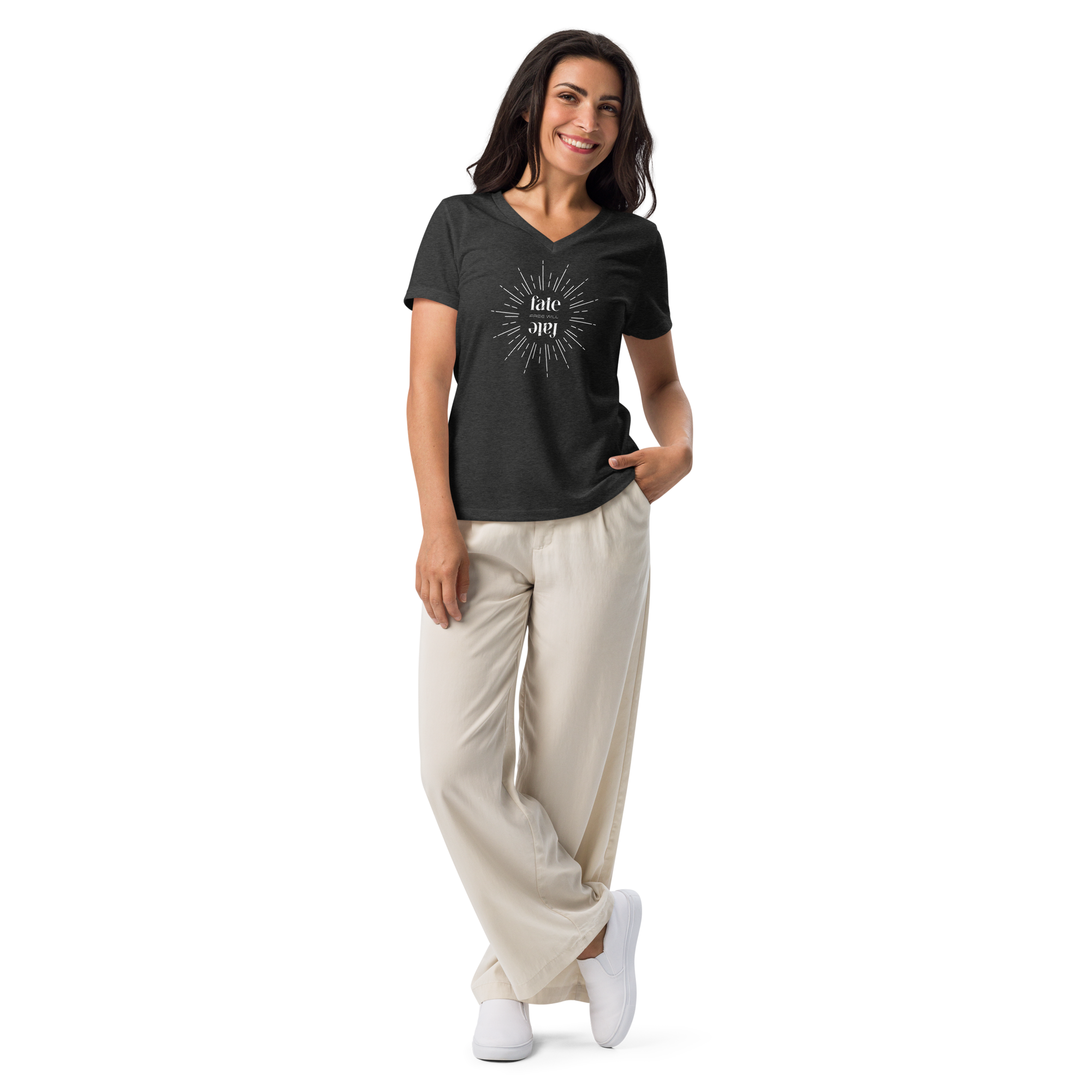 BURST Women’s Relaxed V-Neck T-Shirt