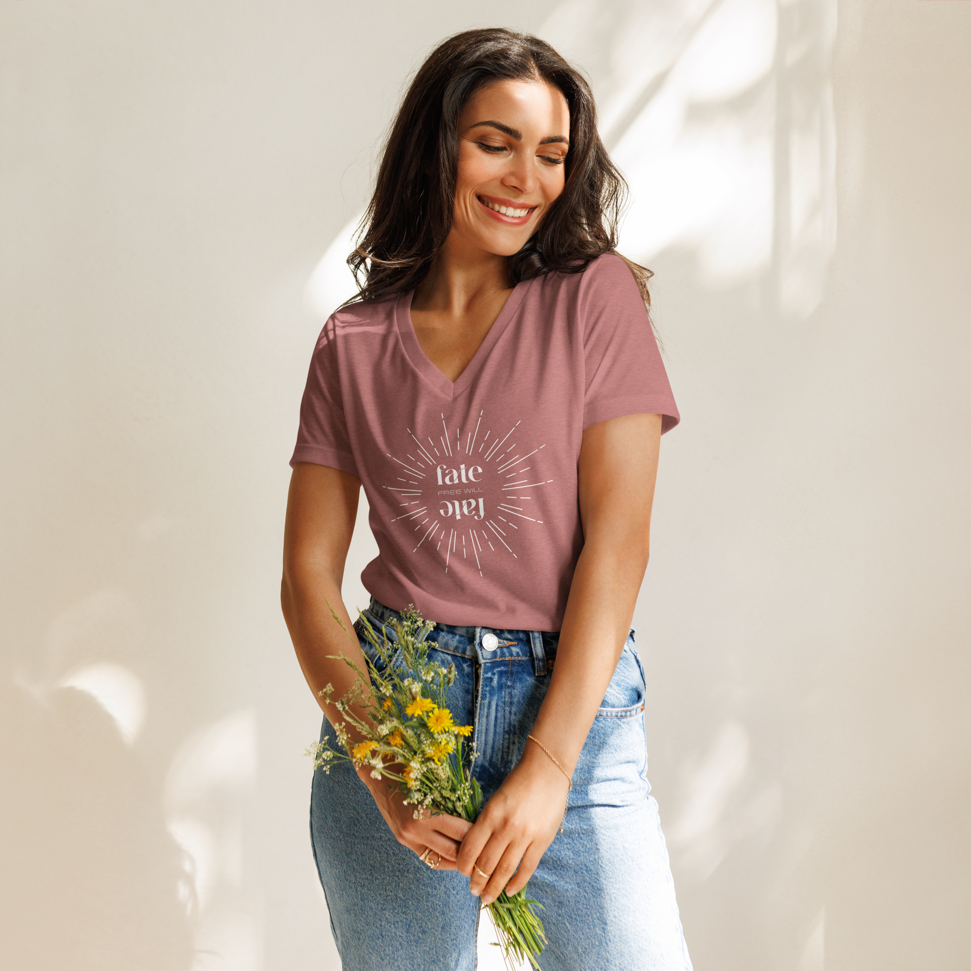 BURST Women’s Relaxed V-Neck T-Shirt