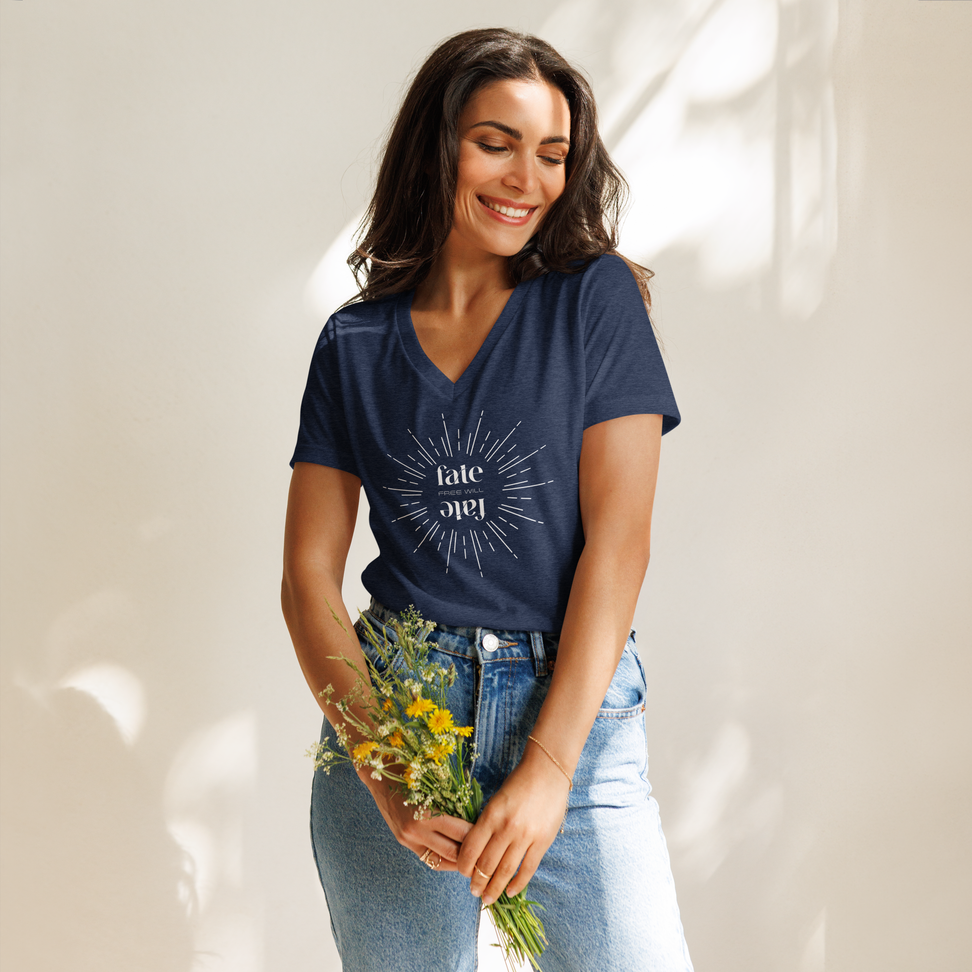 BURST Women’s Relaxed V-Neck T-Shirt