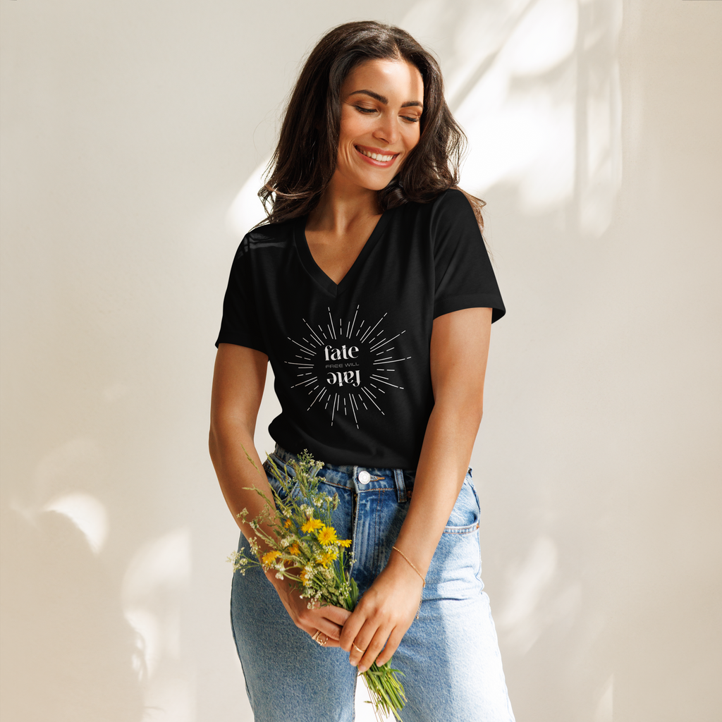BURST Women’s Relaxed V-Neck T-Shirt