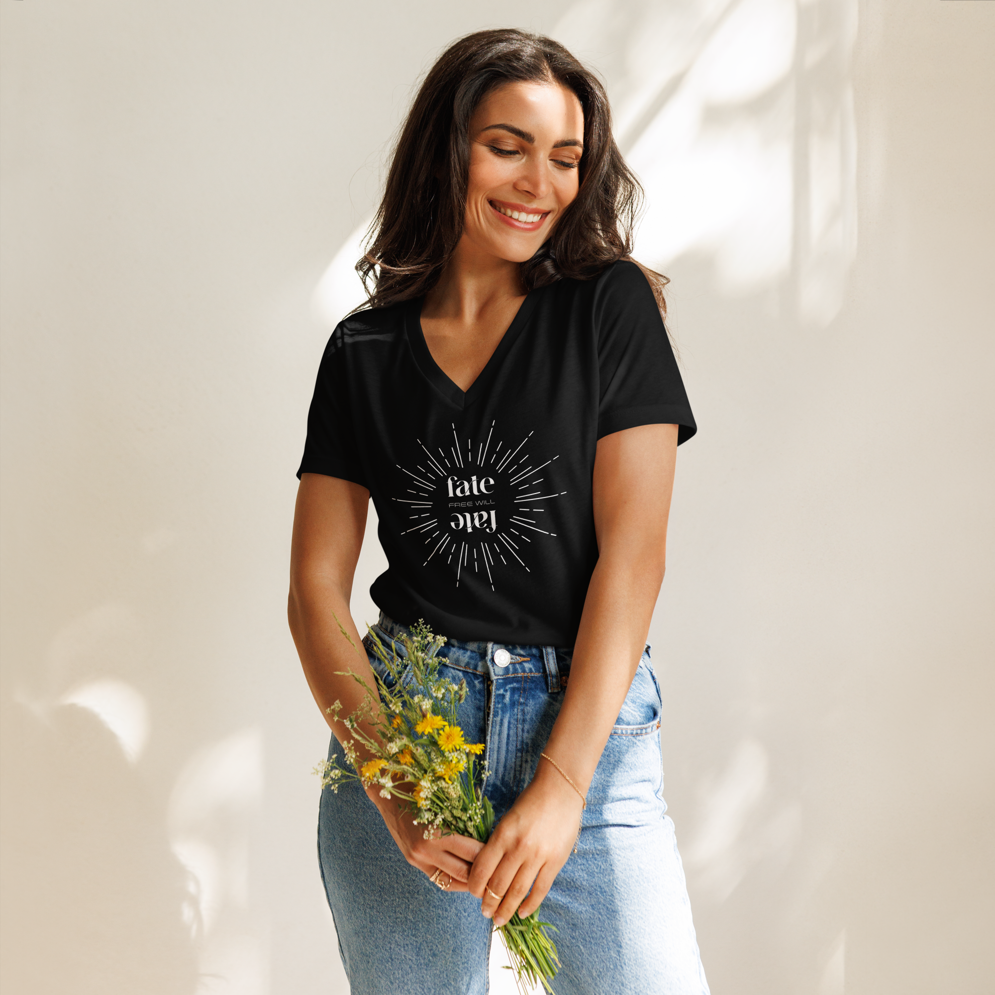 BURST Women’s Relaxed V-Neck T-Shirt
